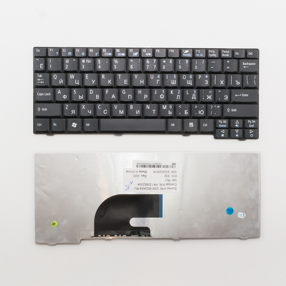 Клавиатура для ноутбука Acer Aspire One 531, A110, D250 черная