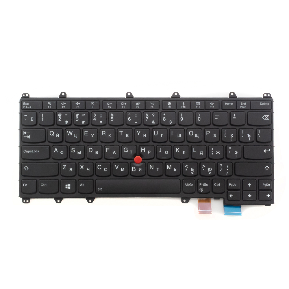 Клавиатура для ноутбука Lenovo ThinkPad X380 Yoga черная с рамкой, со стиком